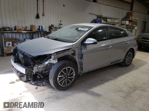 2021 Hyundai Ioniq Limited with VIN KMHC85LJ2MU078751, listed as a Copart auction lot 44879685 with 15,633 mi miles and Salvage title. Bid and sale history available at DreamBid. Image 1.