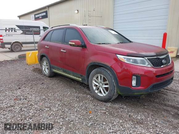 2014 Kia Sorento LX with VIN 5XYKT4A63EG493443, listed as a IAAI auction lot 42086216 with 126,482 mi miles. Bid and sale history available at carsss.com. Image 1.