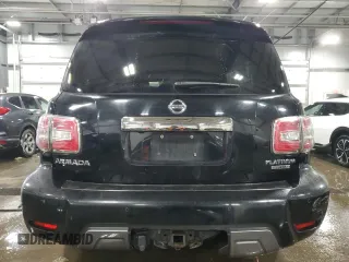 2019 Nissan Armada Platinum with VIN JN8AY2NE8K9755137, listed as a Copart auction lot 46058775 with 93,949 mi miles and Salvage Title. Bid and sale history available at carsss.com. Image 6.