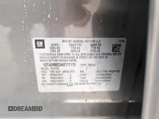 2017 GMC Sierra 1500 SLE z VIN 1GTV2MEC5HZ177175, wystawiony jako Copart lot #53640195 z przebiegiem 100 252 mil mil oraz Szkoda całkowita • Salvage title. Historia ofert i sprzedaży dostępna na DreamBid. Obrazek 13.