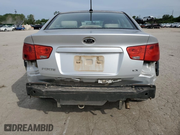2012 Kia Forte EX with VIN KNAFU4A26C5596404, listed as a Copart auction lot 61070394 with 206,387 mi miles and Salvage Title. Bid and sale history available at carsss.com. Image 6.