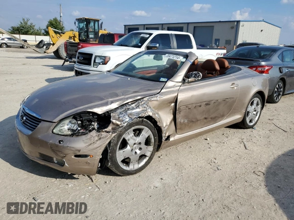 2005 Lexus SC 430 with VIN JTHFN48Y650069276, listed as a Copart auction lot 70471214 with Not Provided miles and Salvage Title. Bid and sale history available at DreamBid. Image 1.