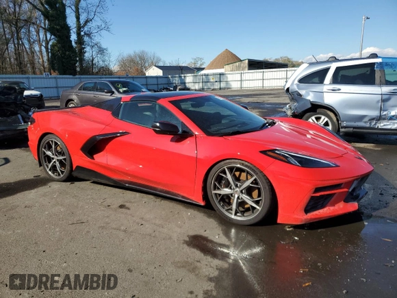 2022 Chevrolet Corvette 3LT with VIN 1G1YC3D41N5117663, listed as a Copart auction lot 79477514 with 6,965 mi miles and Salvage Title. Bid and sale history available at carsss.com. Image 4.