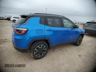 2021 Jeep Compass Trailhawk z VIN 3C4NJDDB9MT590052, wystawiony jako Copart lot #54973695 z przebiegiem 78 522 mil mil oraz Szkoda całkowita • Salvage title. Historia ofert i sprzedaży dostępna na DreamBid. Obrazek 3.