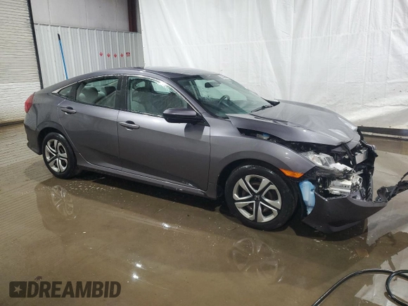 2017 Honda Civic Sedan LX with VIN 19XFC2F50HE204199, listed as a Copart auction lot 52629635 with 42,897 mi miles and Salvage Title. Bid and sale history available at carsss.com. Image 4.