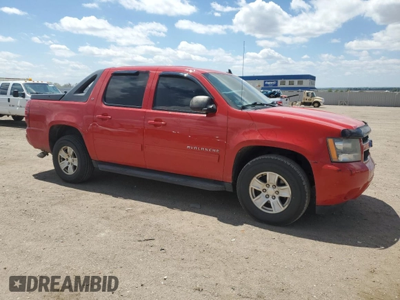 2010 Chevrolet Avalanche LT with VIN 3GNVKFE05AG157345, listed as a Copart auction lot 58083315 with 186,530 mi miles and Salvage title. Bid and sale history available at DreamBid. Image 4.