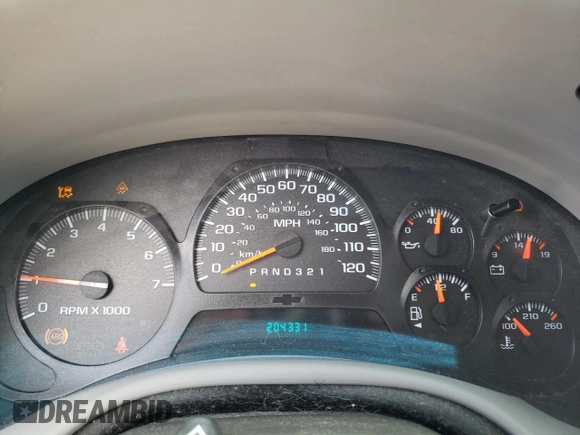 2007 Chevrolet TrailBlazer LT with VIN 1GNDS13S572273925, listed as a Copart auction lot 57572244 with 204,331 mi miles and Salvage Title. Bid and sale history available at DreamBid. Image 9.
