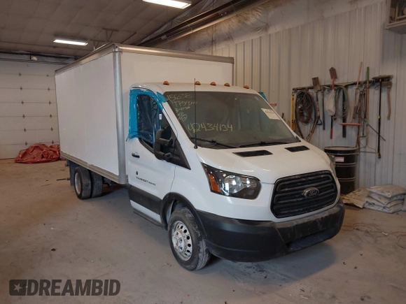 2019 Ford Transit with VIN 1FDBF8ZM1KKA86059, listed as a IAAI auction lot 42434134 with 82,668 mi miles and . Bid and sale history available at DreamBid. Image 1.