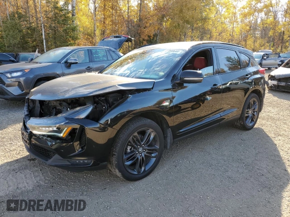 2022 Acura RDX w/A-Spec Package with VIN 5J8TC2H65NL802821, listed as a Copart auction lot 77008644 with 47,393 mi miles and Salvage Title. Bid and sale history available at carsss.com. Image 1.