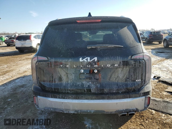 2024 Kia Telluride EX with VIN 5XYP3DGC2RG547470, listed as a Copart auction lot 42578195 with 7,193 mi miles and Salvage Title. Bid and sale history available at carsss.com. Image 6.