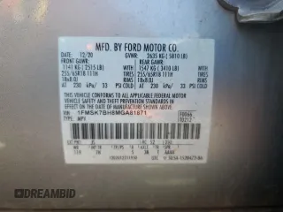 2021 Ford Explorer с VIN 1FMSK7BH8MGA81871, выставлен на аукционе Copart как лот 55264895 с пробегом 49 491 миль миль и Списание • Salvage title. История ставок и продаж доступна на DreamBid. Изображение 14.