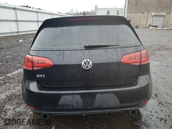 2017 Volkswagen Golf GTI S with VIN 3VW4T7AU3HM010613, listed as a Copart auction lot 44442634 with 79,532 mi miles and Salvage Title. Bid and sale history available at carsss.com. Image 6.