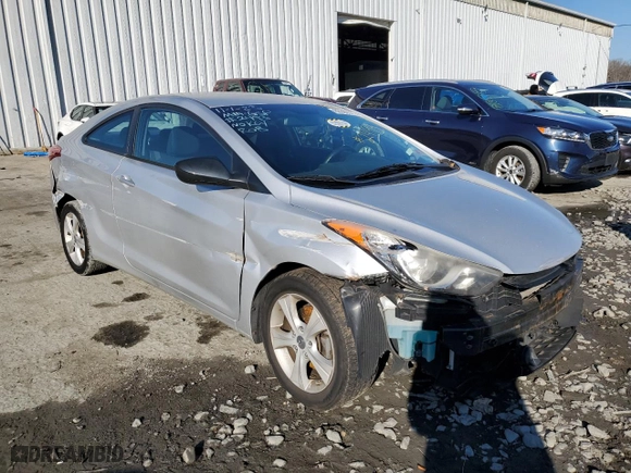 2013 Hyundai Elantra Coupe GS PZEV with VIN KMHDH6AE0DU002493, listed as a Copart auction lot 64396334 with 122,816 mi miles and Salvage Title. Bid and sale history available at carsss.com. Image 4.
