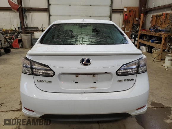 2010 Lexus HS 250h with VIN JTHBB1BA8A2033668, listed as a Copart auction lot 80913494 with 188,460 mi miles and Salvage Title. Bid and sale history available at DreamBid. Image 6.