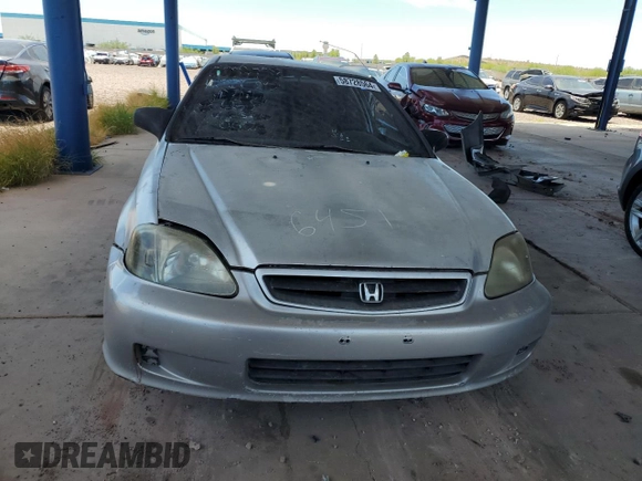 1999 Honda Civic DX with VIN 1HGEJ6125XL086017, listed as a Copart auction lot 58728564 with 262,100 mi miles and Salvage Title. Bid and sale history available at carsss.com. Image 5.