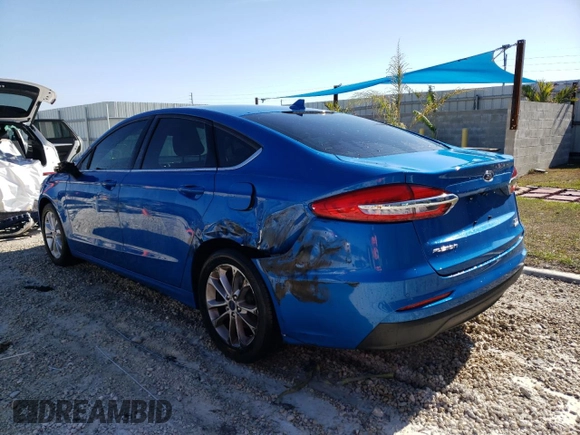 2019 Ford Fusion SE with VIN 3FA6P0HD7KR172841, listed as a Copart auction lot 49632224 with 53,338 mi miles and Salvage Title. Bid and sale history available at DreamBid. Image 2.