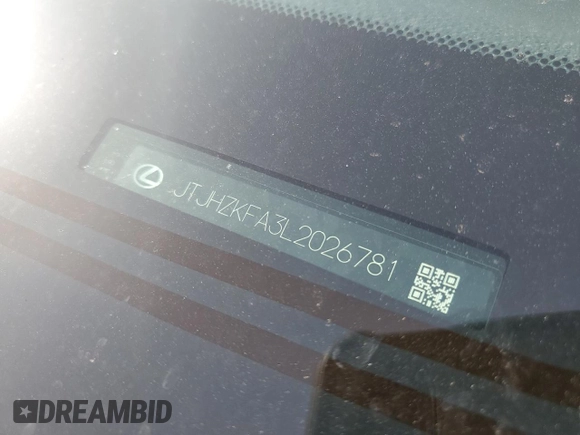 2020 Lexus RX 350L with VIN JTJHZKFA3L2026781, listed as a Copart auction lot 81191824 with Not provided miles and Salvage title. Bid and sale history available at DreamBid. Image 12.