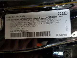 2015 Audi S3 2.0T Premium Plus with VIN WAUBFGFFXF1097008, listed as a Copart auction lot 46327623 with 68,705 mi miles. Bid and sale history available at carsss.com. Image 13.