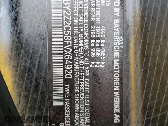 2015 BMW i8 z VIN WBY2Z2C58FVX64920, wystawiony jako Copart lot #74749874 z przebiegiem 29 577 mil mil oraz Szkoda całkowita • Salvage title. Historia ofert i sprzedaży dostępna na DreamBid. Obrazek 13.