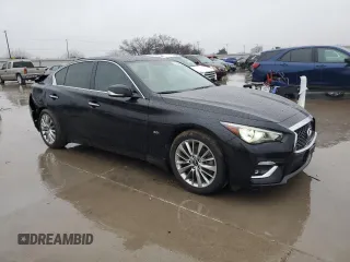 2020 Infiniti Q50 Pure with VIN JN1EV7AP8LM200815, listed as a Copart auction lot 87934935 with 76,493 mi miles and Salvage title. Bid and sale history available at DreamBid. Image 4.