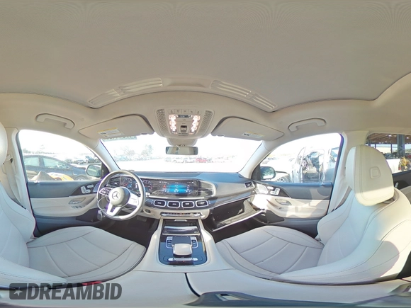 2020 Mercedes-Benz GLS 450 with VIN 4JGFF5KE2LA130256, listed as a Copart auction lot 47644455 with 91,785 mi miles and Salvage title. Bid and sale history available at DreamBid. Image 14.