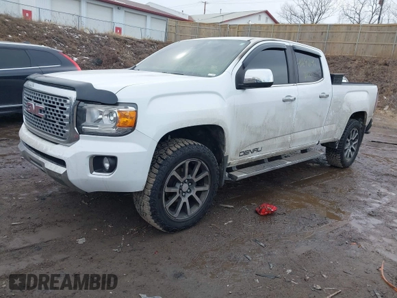 2018 GMC Canyon 4WD Denali with VIN 1GTG6EEN8J1114855, listed as a IAAI auction lot 41641291 with 77,070 mi miles. Bid and sale history available at carsss.com. Image 2.