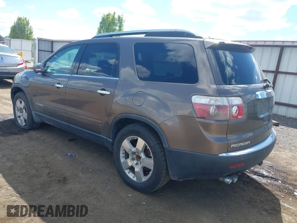 2008 GMC Acadia SLT1 with VIN 1GKER23748J240792, listed as a IAAI auction lot 42173812 with Not Provided miles. Bid and sale history available at carsss.com. Image 3.