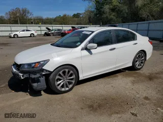2015 Honda Accord Sedan Sport with VIN 1HGCR2F58FA017618, listed as a Copart auction lot 50332185 with 113,463 mi miles and Salvage Title. Bid and sale history available at carsss.com. Image 1.