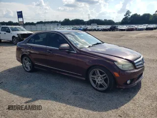 2009 Mercedes-Benz C 300 Sport with VIN WDDGF54X39R053551, listed as a Copart auction lot 62037465 with 175,372 mi miles and Salvage title. Bid and sale history available at DreamBid. Image 4.