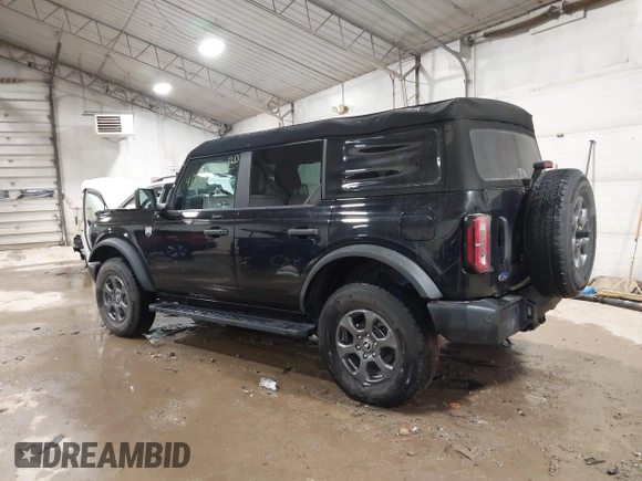 2023 Ford Bronco with VIN 1FMEE5BP1PLB34406, listed as a IAAI auction lot 41270327 with 25,536 mi miles. Bid and sale history available at carsss.com. Image 3.