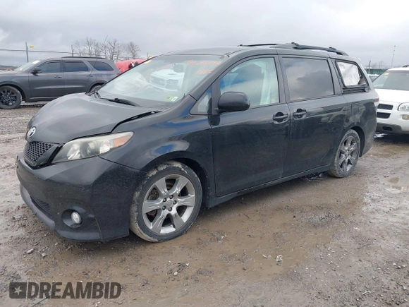 2012 Toyota Sienna SE with VIN 5TDXK3DC4CS187677, listed as a IAAI auction lot 41553292 with 145,282 mi miles. Bid and sale history available at carsss.com. Image 18.