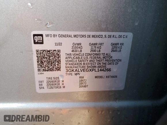2023 GMC Terrain SLT z VIN 3GKALVEGXPL144266, wystawiony jako Copart lot #47568015 z przebiegiem 30 084 mil mil oraz Szkoda całkowita • Salvage title. Historia ofert i sprzedaży dostępna na DreamBid. Obrazek 13.