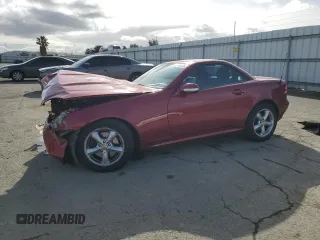2001 Mercedes-Benz SLK-Class with VIN WDBKK65F81F197435, listed as a Copart auction lot 51114955 with 113,869 mi miles and Salvage Title. Bid and sale history available at carsss.com. Image 1.
