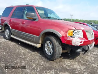 2003 Ford Expedition Eddie Bauer с VIN 1FMPU17L73LC24292, выставлен на аукционе IAAI как лот 42124224 с пробегом 177 531 миль миль и . История ставок и продаж доступна на DreamBid. Изображение 1.