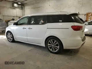 2016 Kia Sedona SX-L with VIN KNDME5C1XG6185380, listed as a Copart auction lot 41875415 with 138,020 mi miles and Clean Title. Bid and sale history available at carsss.com. Image 2.