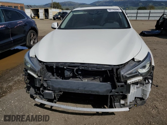 2021 Infiniti Q50 3.0t LUXE with VIN JN1EV7BP3MM703409, listed as a Copart auction lot 48170375 with 78,662 mi miles and Salvage Title. Bid and sale history available at carsss.com. Image 5.