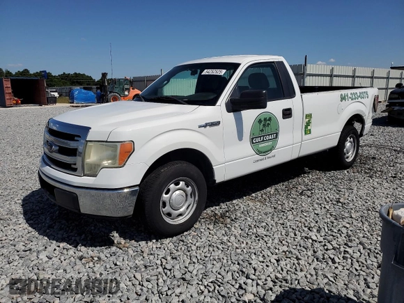 2013 Ford F-150 XL with VIN 1FTNF1CF1DKE06924, listed as a Copart auction lot 54252525 with 222,384 mi miles and Salvage title. Bid and sale history available at DreamBid. Image 1.