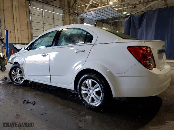 2014 Chevrolet Sonic LT with VIN 1G1JC5SH7E4192974, listed as a Copart auction lot 45016055 with 0 mi miles and Salvage Title. Bid and sale history available at carsss.com. Image 2.