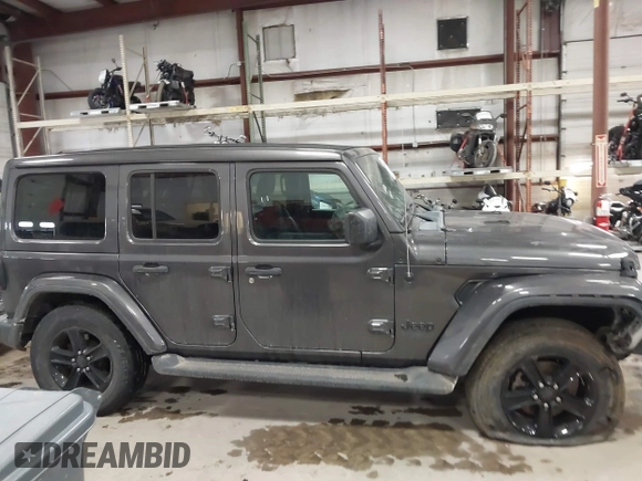 2020 Jeep Wrangler Unlimited Sahara with VIN 1C4HJXEN8LW293757, listed as a IAAI auction lot 41435340 with 28,385 mi miles. Bid and sale history available at carsss.com. Image 13.