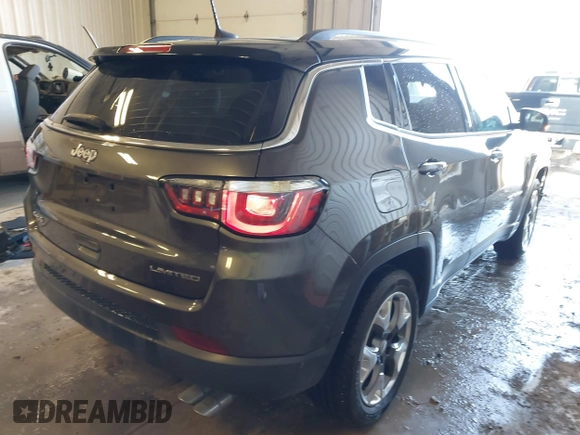 2020 Jeep Compass Limited with VIN 3C4NJDCB5LT100593, listed as a IAAI auction lot 41724046 with 35,581 mi miles and . Bid and sale history available at DreamBid. Image 4.
