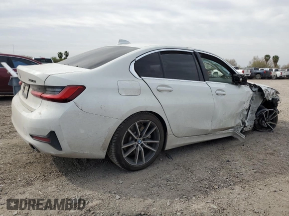 2019 BMW 3 Series 330i with VIN WBA5R1C57KAK09187, listed as a Copart auction lot 45050205 with 0 mi miles and Salvage Title. Bid and sale history available at carsss.com. Image 3.