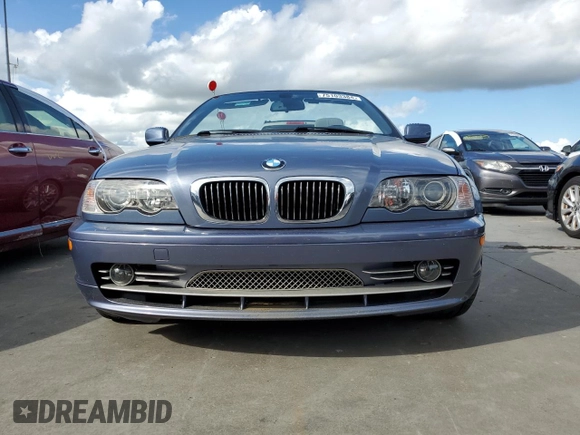 2003 BMW 3 Series 330Ci with VIN WBABS53443JU98486, listed as a Copart auction lot 75103384 with 0 mi miles and Salvage Title. Bid and sale history available at carsss.com. Image 5.