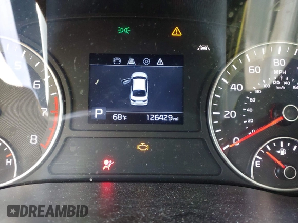 2019 Kia Optima LX z VIN 5XXGT4L38KG337200, wystawiony jako IAAI lot #41807462 z przebiegiem 126 429 mil mil oraz . Historia ofert i sprzedaży dostępna na DreamBid. Obrazek 16.