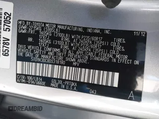 2013 Toyota Sienna XLE AAS with VIN 5TDYK3DC8DS318180, listed as a IAAI auction lot 42374479 with 189,977 mi miles and . Bid and sale history available at DreamBid. Image 9.