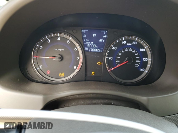 2013 Hyundai Accent GLS with VIN KMHCT4AE4DU318428, listed as a Copart auction lot 53447865 with 170,889 mi miles and Salvage Title. Bid and sale history available at carsss.com. Image 9.