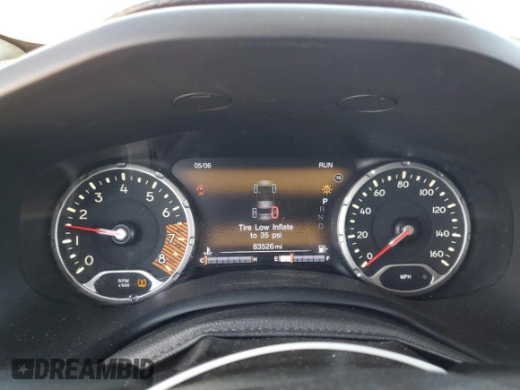 2020 Jeep Renegade Trailhawk with VIN ZACNJBC16LPL73087, listed as a Copart auction lot 55808455 with 83,526 mi miles and Non repairable. Bid and sale history available at DreamBid. Image 9.