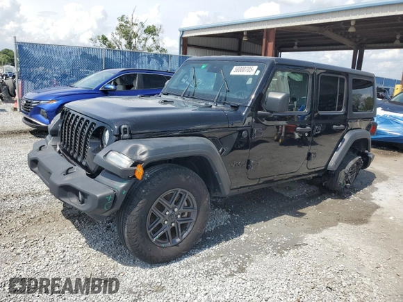 2024 Jeep Wrangler Sport S with VIN 1C4PJXDN2RW153564, listed as a Copart auction lot 58800705 with 19,633 mi miles and Salvage title. Bid and sale history available at DreamBid. Image 1.