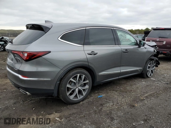2022 Acura MDX w/Technology Package with VIN 5J8YE1H44NL052319, listed as a Copart auction lot 70911982 with 6,712 mi miles. Bid and sale history available at carsss.com. Image 3.