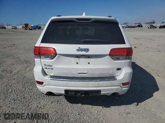 2017 Jeep Grand Cherokee Overland with VIN 1C4RJFCG9HC633011, listed as a Copart auction lot 48596125 with 0 mi miles and Salvage Title. Bid and sale history available at carsss.com. Image 6.