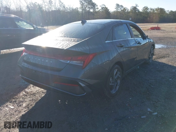 2024 Hyundai Elantra SEL with VIN KMHLS4DG2RU730905, listed as a IAAI auction lot 41747928 with 15,300 mi miles and . Bid and sale history available at DreamBid. Image 4.